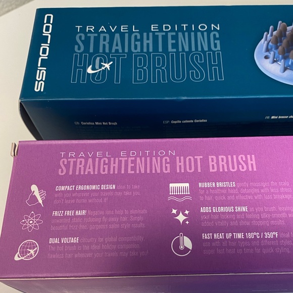 NIB CORIOLISS Travel Straightening Hot Brush - Picture 4 of 7